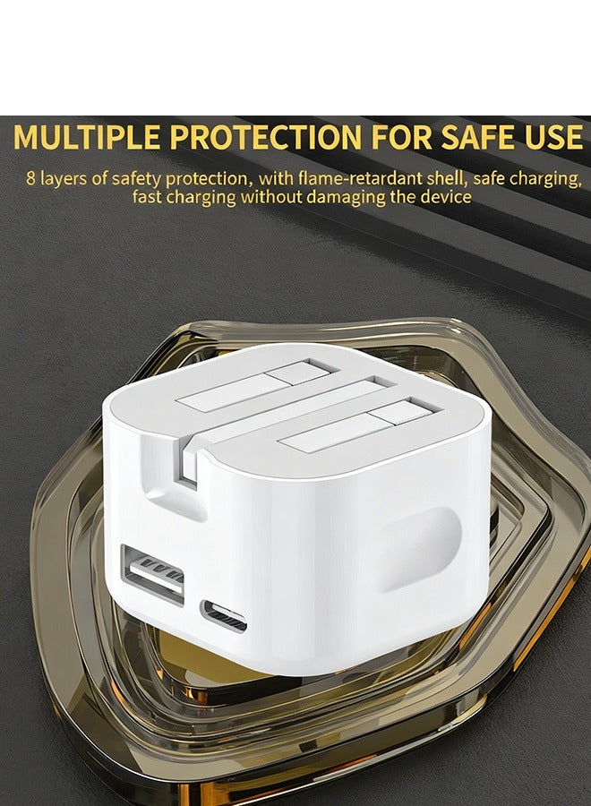 Beauenty 35W UK Fast Charger Dual Port USB + PD Fast Charging Cable 1 Meter, Universal iPhone Samsung, Compatible with Various Devices Such as Tablets and Laptops - Image 3