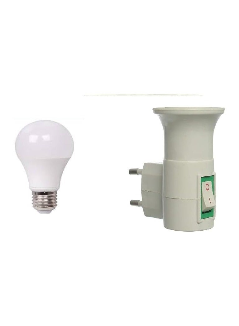 Night light with 12 watt white LED bulb