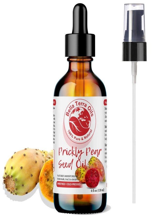 Bella Terra Oils - Prickly Pear Oil 4oz - Sourced from Pure Cactus Enclaves, Packed with Fatty Acids & Flavonoids, Impeccable for Silken Skin - Image 1
