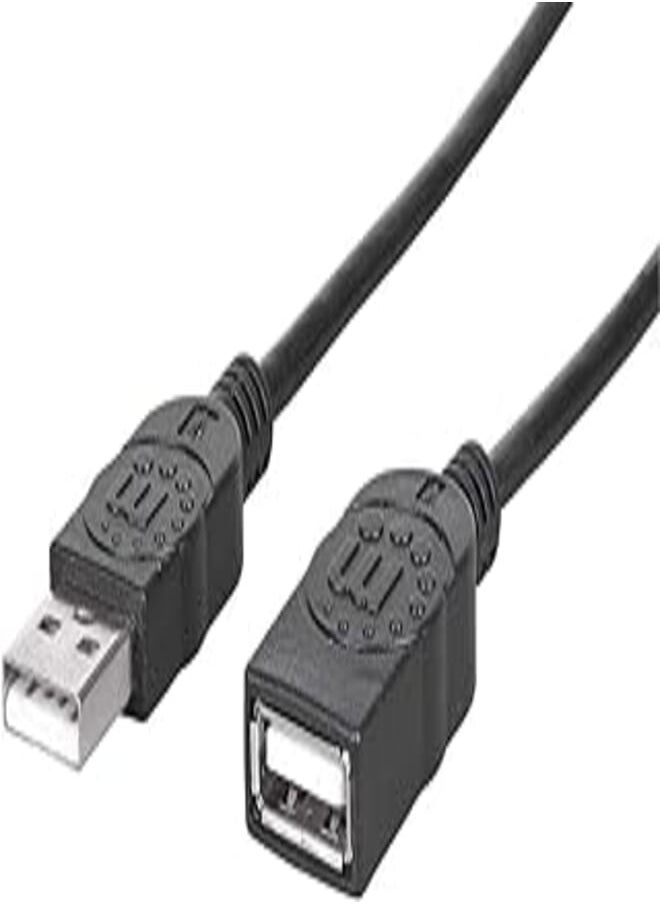 Manhattan - Manhattan hi-speed usb 2.0 extension cable usb 2.0 type-a male to type-a female 480 mbps 1m - black - Image 1