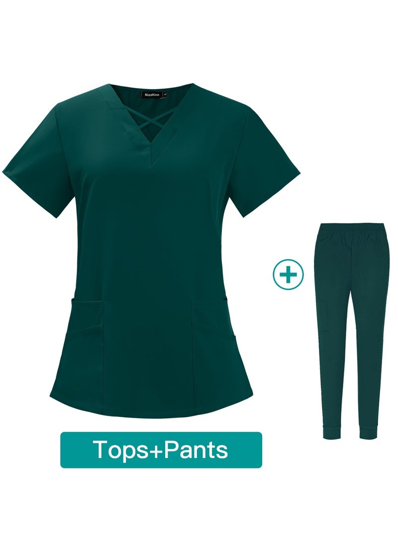 KUYING New V-neck Split Style Medical Work Uniform  - Image 1
