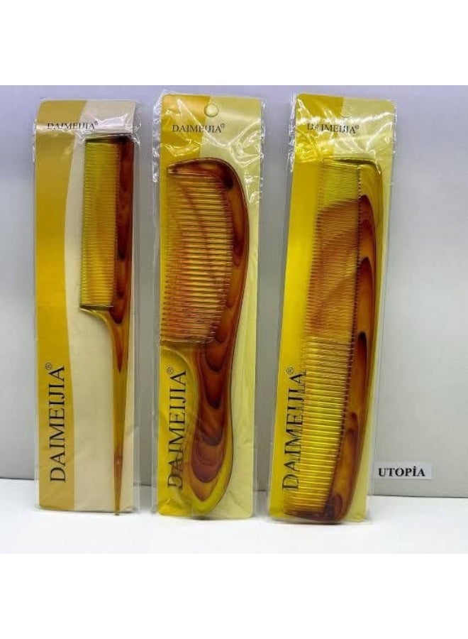 Professional acrylic comb, honey color - Image 1