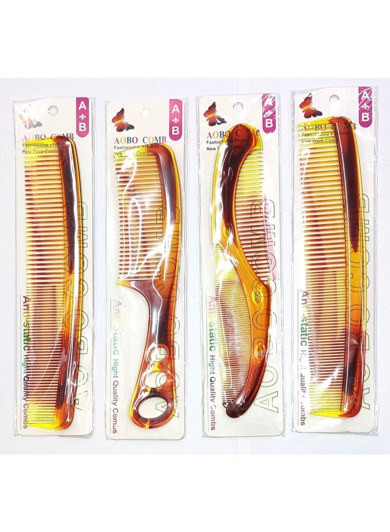 Professional acrylic comb, honey color - Image 5