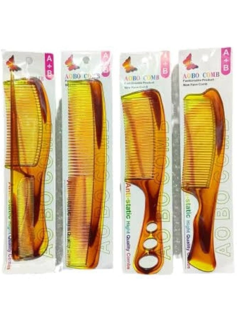 Professional acrylic comb, honey color - Image 4