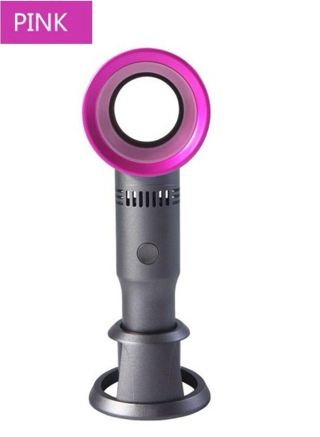 HOMESTAR USB Rechargeable Portable Bladeless Fan Handheld,Mini Cooler No Leaf Handy with 3 Speed Adjustable Stand up Small Personal Foldable for Home Office Outdoor Travel  - Image 4