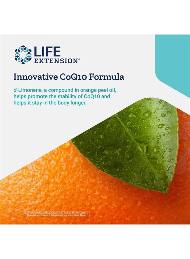 Life Extension Super-Absorbable CoQ10 with D-Limonene 50mg - High Absorption Ubiquinone Kaneka Q10 Supplement for Energy and Heart & Brain Health Support - Non-GMO, Gluten Free - 60 Softgels - Image 5
