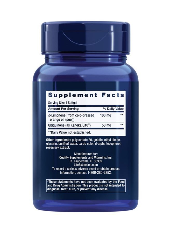 Life Extension Super-Absorbable CoQ10 with D-Limonene 50mg - High Absorption Ubiquinone Kaneka Q10 Supplement for Energy and Heart & Brain Health Support - Non-GMO, Gluten Free - 60 Softgels - Image 2