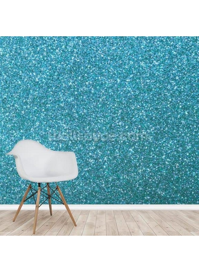 صن بيرد ورق حائط قابل للتقشير والعصا قابل للإزالة لغرفة نوم الأطفال وغرفة المعيشة والحمام وخزانة مضادة للماء ومضادة للدهون ورق لاصق ملون ديكوري (24X 72_Inhes Sky Blue Glitter) - Image 2