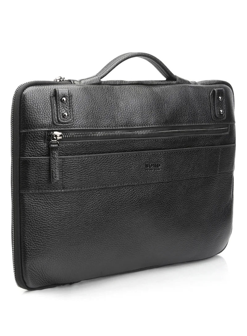 Trucare Bond Leather Laptop Bag Black - 1419