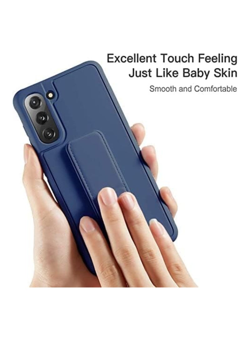 ELTRAZONE ELTERAZONE Case Compatible with Samsung Galaxy A02S Case Cover Blue Grip Magnetic Car Mount Kickstand & Holder, Premium Silicone Vertical & Horizontal Hand Strap and Grip with Multi Stand - Image 3