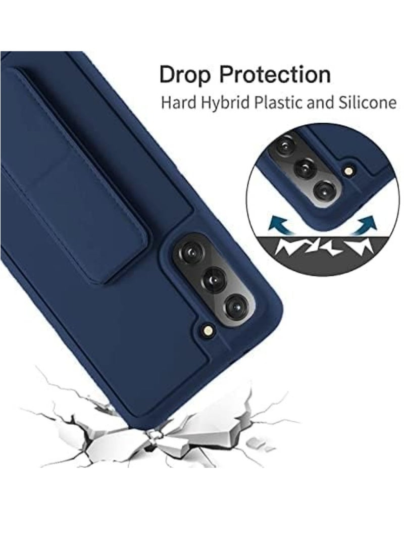 ELTRAZONE ELTERAZONE Case Compatible with Samsung Galaxy A02S Case Cover Blue Grip Magnetic Car Mount Kickstand & Holder, Premium Silicone Vertical & Horizontal Hand Strap and Grip with Multi Stand - Image 4