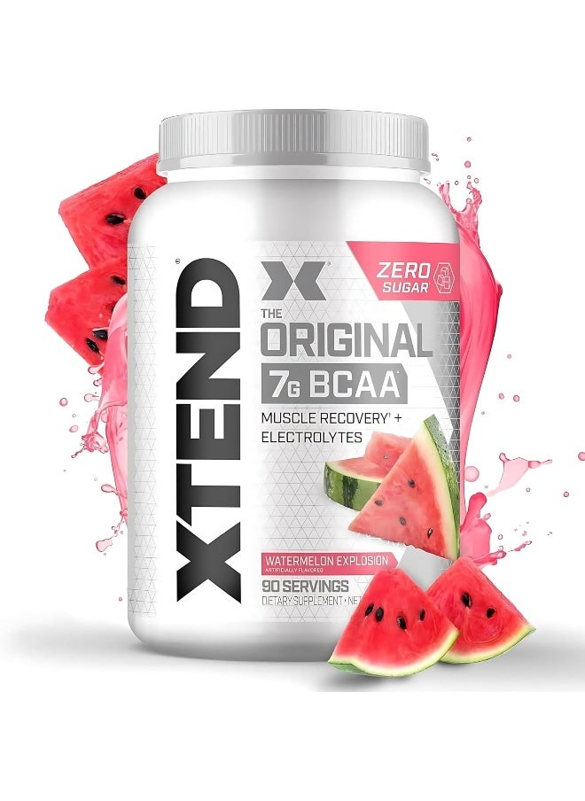 XTEND Original Bcaa Powder Watermelon Explosion - Zero Calorie, Zero Carb, Zero Sugar - Post Workout Muscle Recovery Drink With Amino Acids - 7G Bcaas For Men & Women - 90 Servings  - Image 2