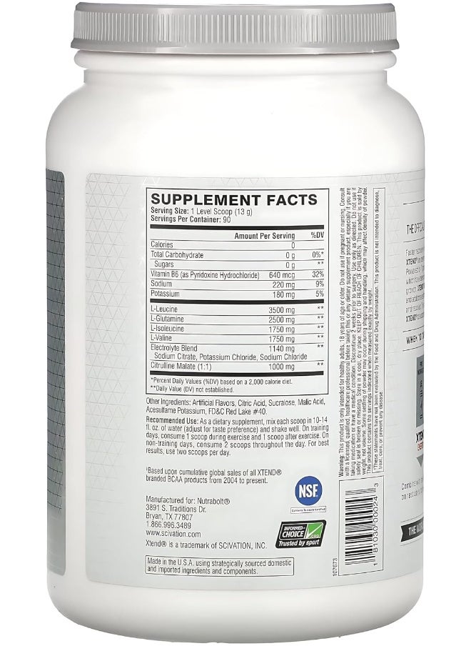 XTEND Original Bcaa Powder Watermelon Explosion - Zero Calorie, Zero Carb, Zero Sugar - Post Workout Muscle Recovery Drink With Amino Acids - 7G Bcaas For Men & Women - 90 Servings  - Image 3