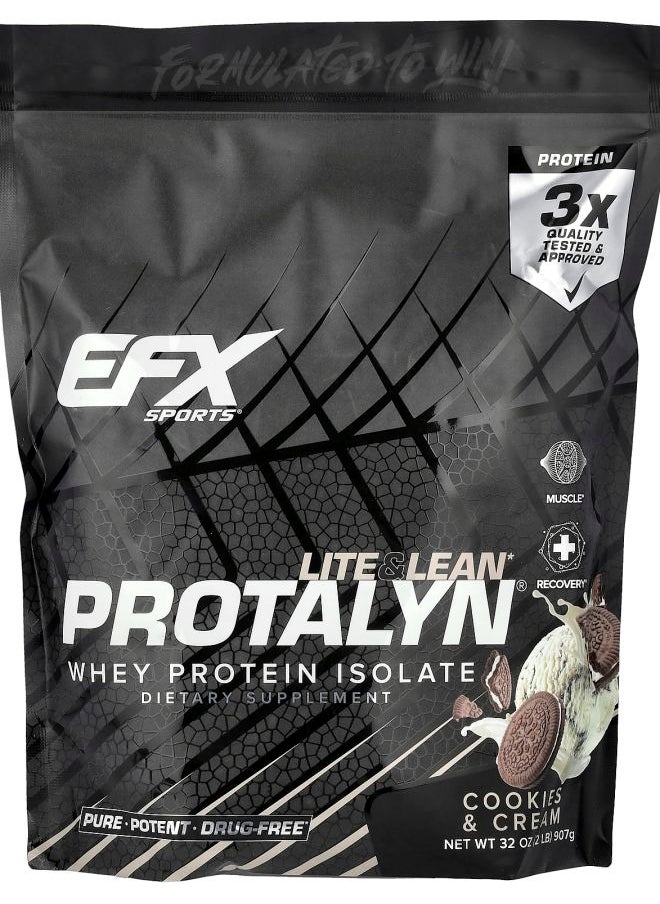 EFX SPORTS Protalyn® Whey Protein Isolate Cookies & Cream 2 lb (907 g) 