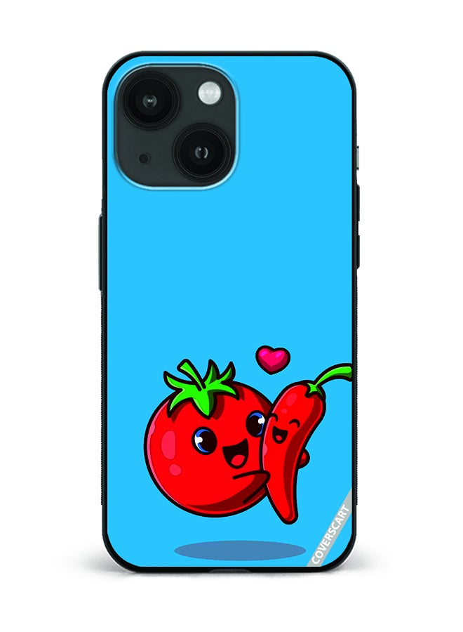 COVERSCART Protective Case Cover For Apple iPhone 13 Chilli Design Multicolour