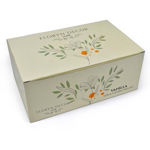 Floryn Decor Luxe Vanilla Scented Soy Wax Candles for Home Decor | Fragrance Candles Set of 6, 55 Grams Each - Image 2