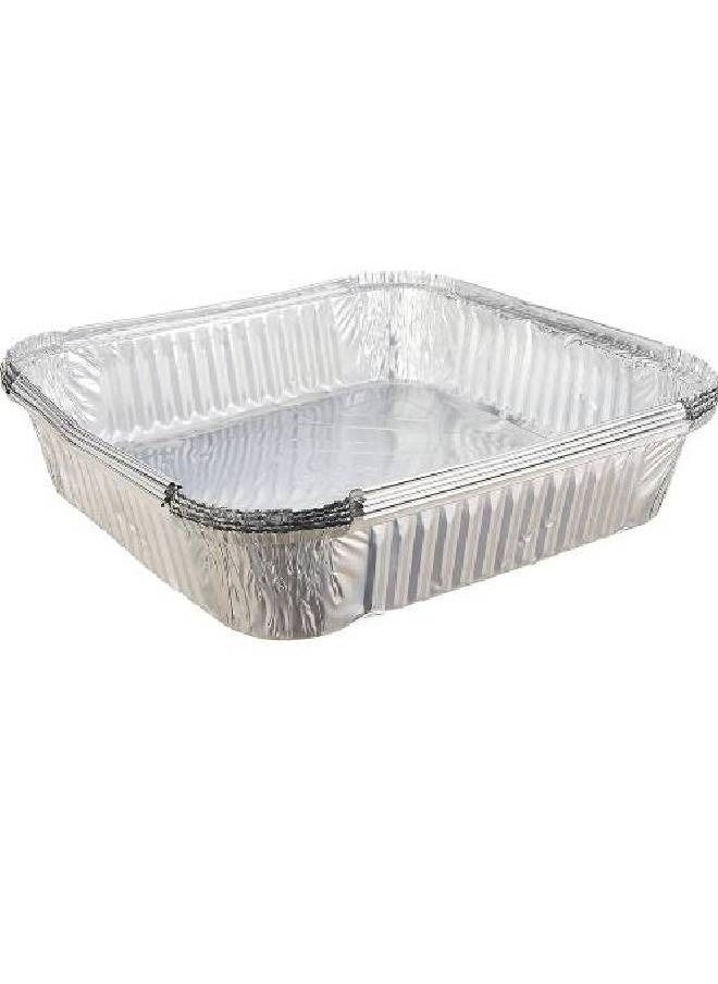 Generic Rectangle Aluminum Foil Plate With Cover ( 6 PCS )  - Image 1