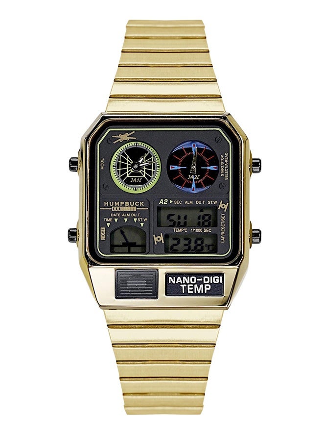 HUMPBUCK Multifunctional Stainless Steel Watch for Men with Dual Display and Classic Design - Image 2