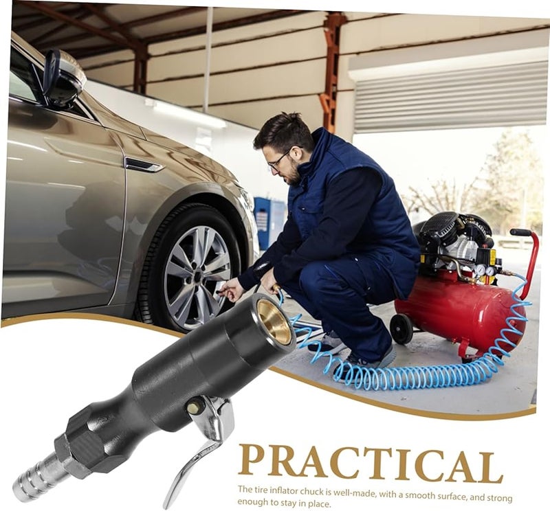 Locking Tire Air Chuck Inflator Tool No Leak Compact Design Easy Storage Emergency Use 1 Pack - Image 3