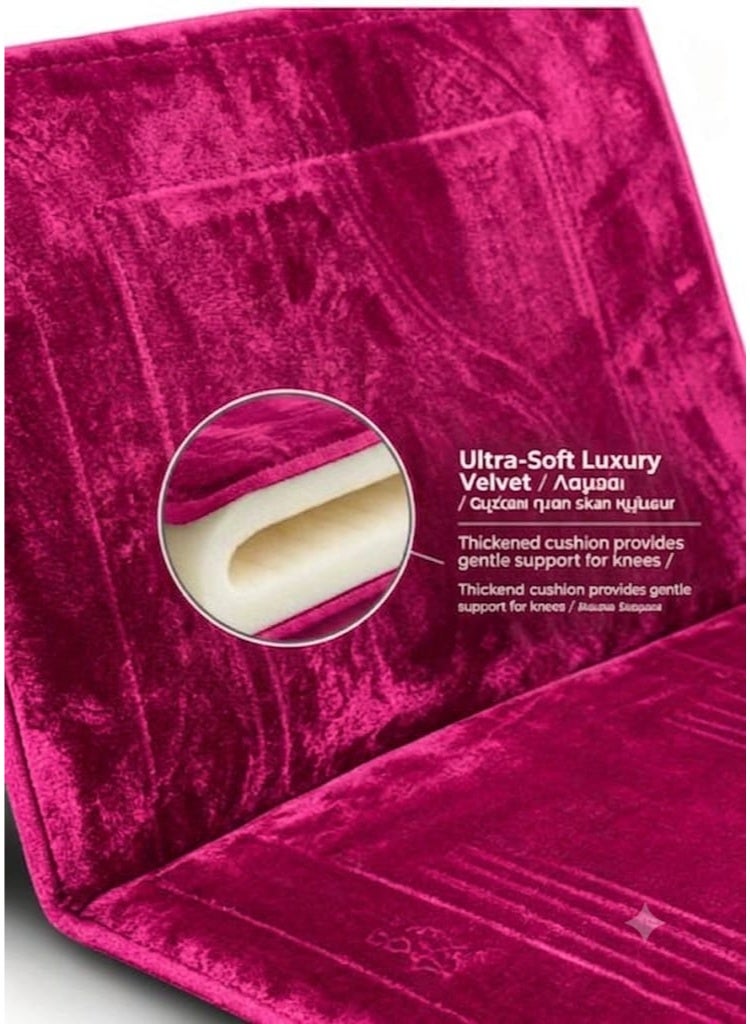 Foldable Padded Prayer Mat with Ultra-Soft Velvet Cushion - Image 2