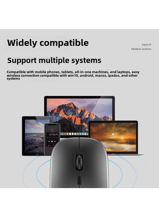 Wireless Mouse Bluetooth Dual-mode Rechargeable Silent Silent Game Business Office Tablet Notebook Desktop Wholesale-Specification:Space Silver/wireless Upgraded Version  Comes With Exclusive Mouse Pad - Official Standard  - Image 5
