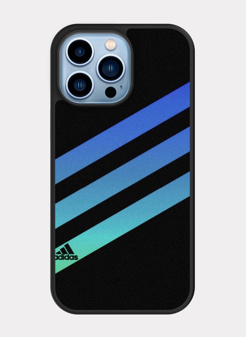 بكسلات كفر ايفون 13 برو ماكس اديداس ازرق اسود - Image 1