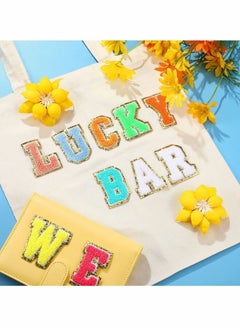 Y&D Patches for Clothing, Letter Patches, 26 Pcs Chenille Iron on A-Z Alphabet DIY Supplies  - Image 5