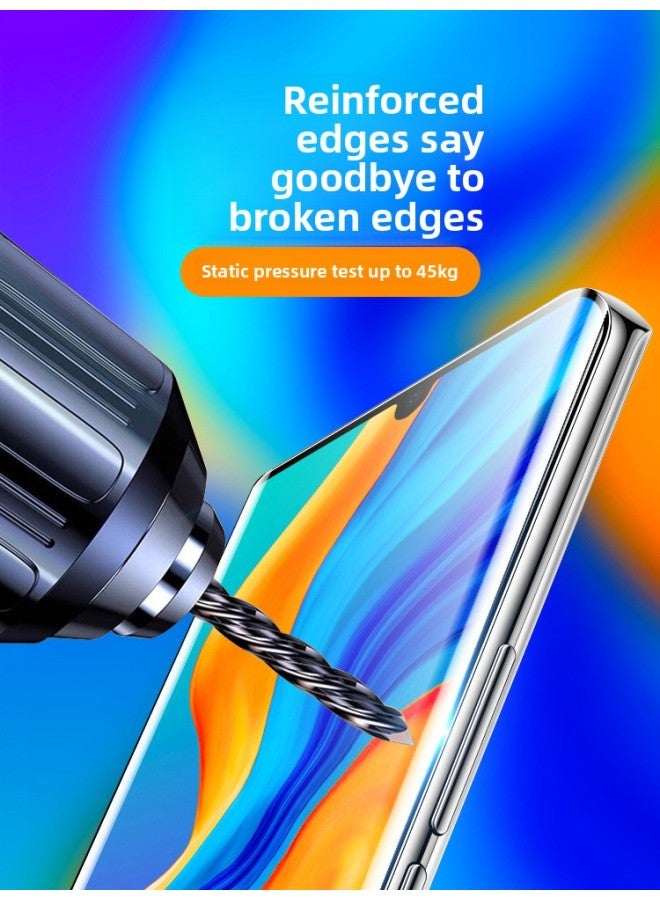 For Huawei P30Pro Tempered Film Anti-Fingerprint Curved Surface P30Por Mobile Phone Film Full Screen Coverage Drop-resistant P30Pro-Colour:Blu-ray Version [curved Surface Explosion-proof Film] 2 Pieces-Size:For Huawei P30 Pro  - Image 4