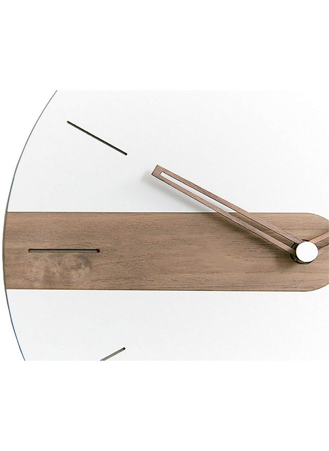 Stephanie Imports - Modern Minimalist Exposed Wood Silent Wall Clock (Numberless) - Image 1
