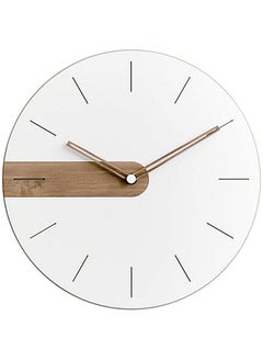 Modern Minimalist Exposed Wood Silent Wall Clock (Numberless)