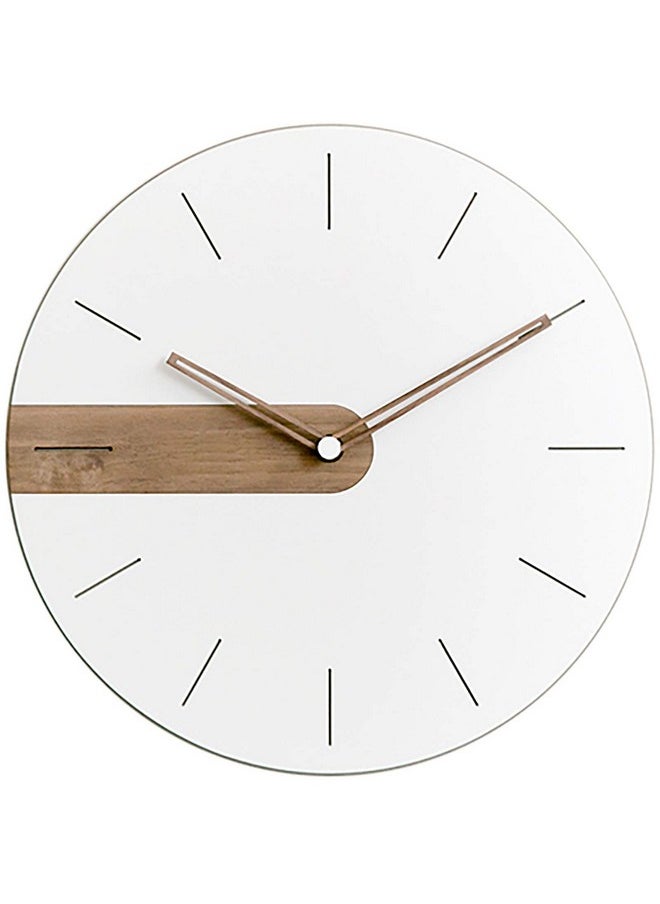 Stephanie Imports - Modern Minimalist Exposed Wood Silent Wall Clock (Numberless) - Image 1