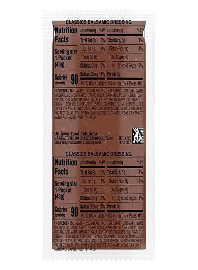 Hellmann's Classics Balsamic Vinaigrette Salad Dressing Portion Control Sachets Gluten Free, No Artificial Flavors or High Fructose Corn Syrup, Colors from Natural Sources, 1.5 oz, Pack of 102 - Image 4