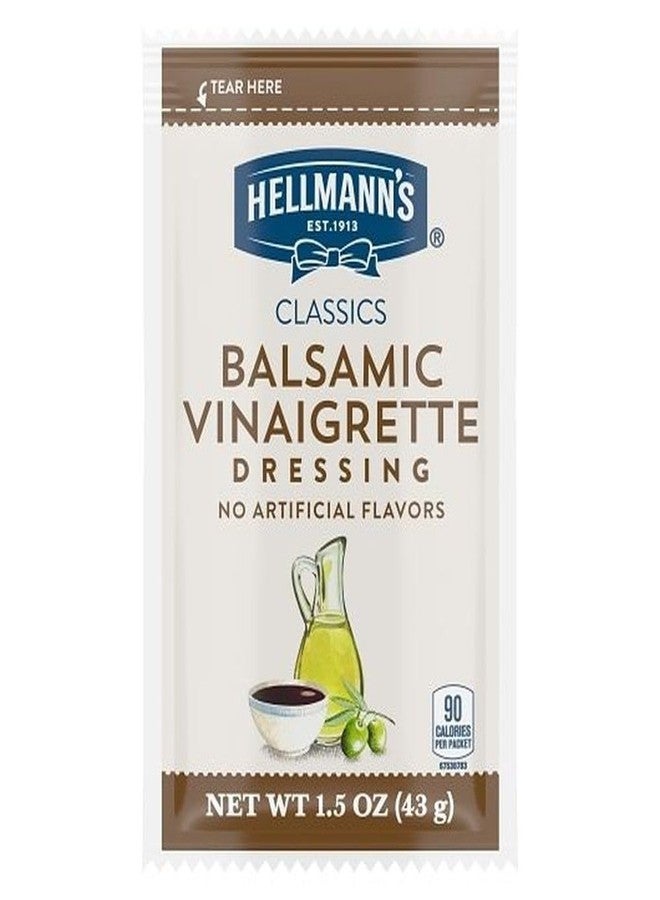 Hellmann's Classics Balsamic Vinaigrette Salad Dressing Portion Control Sachets Gluten Free, No Artificial Flavors or High Fructose Corn Syrup, Colors from Natural Sources, 1.5 oz, Pack of 102 - Image 1