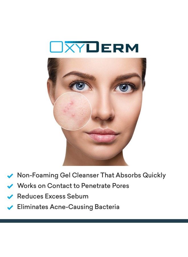 OxyDerm Benzoyl Peroxide 10% Cleanser Wash Treatment Clears Cystic Breakouts & Fights Acne Blemishes on Contact Prevents Future Pimples Blackheads Whiteheads Zits Bumps Face & Body for Teens & Adults - Image 5