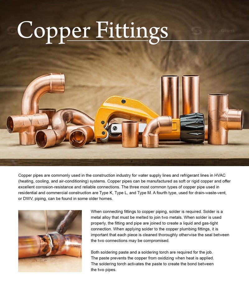 SUPPLYGIANT Supply Giant DDSD3814-5 Reducing Copper Coupling Fittings With Sweat Ends And Rolled Tube, 3/8 X 1/4 Inch - Image 5