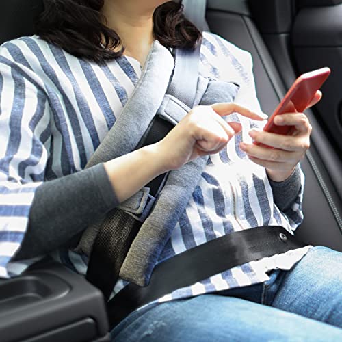 FRESHME Car Seat Belt Pillow - 100% Cotton Soft Mastectomy Recovery Seatbelt Cover Cushion for After Heart Surgery, Breast Cancer Recovery Patient Care - Image 4