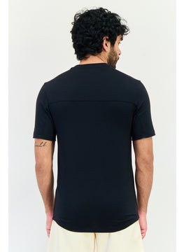 Adidas Men Sportswear Fit Short Sleeve Training T-Shirt, Black  - Image 4