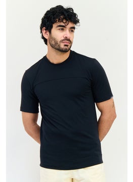Adidas Men Sportswear Fit Short Sleeve Training T-Shirt, Black  - Image 1