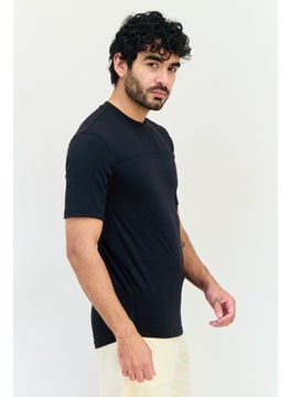 Adidas Men Sportswear Fit Short Sleeve Training T-Shirt, Black  - Image 3