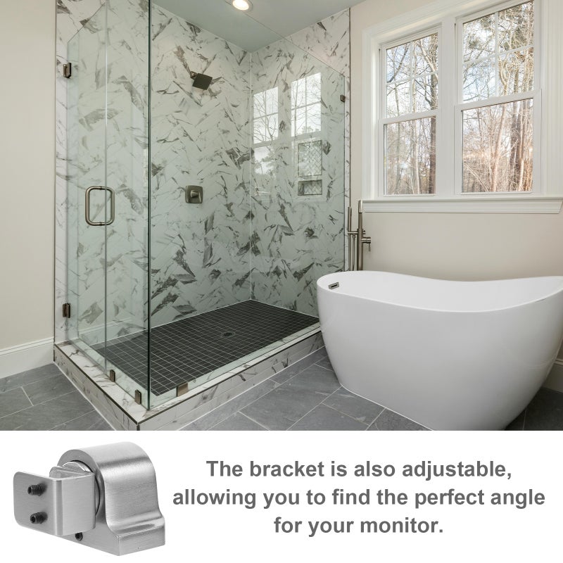 1 Set Glass Door Floor Mount Door Shower Door Stop Push Door Catch with Accessories - Image 4
