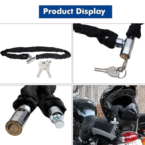 Auto Hub Heavy Stainless Steel Bike Chain Lock- Anti Theft - Image 2