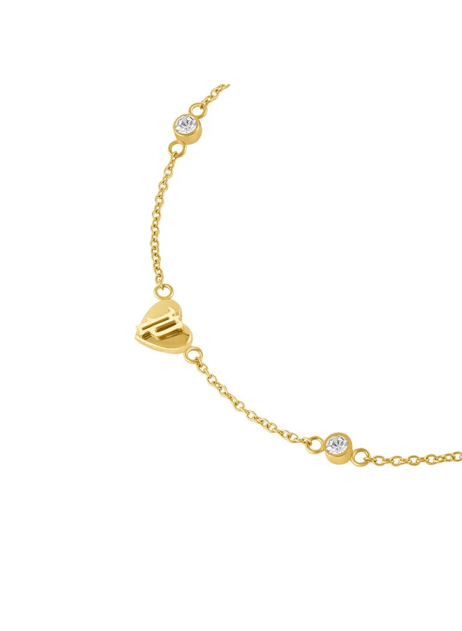 بوليس Heartbound Gold Plated Stainless Steel Chain Bracelet for Women