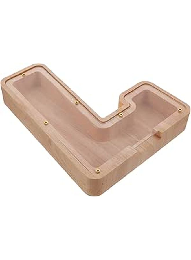 Wooden Piggy Bank Desktop Coin Saving Box Unbreakable Money Jar for Boys - Image 1