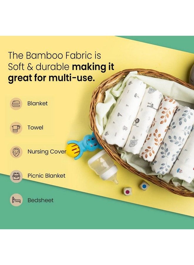 Mush - 100% Bamboo Swaddle : Ultra Soft Breathable Thermoregulating Absorbent Light Weight And Multipurpose Bamboo Wrapper Baby Bath Towel Blanket (1 Sea Grey) - Image 1