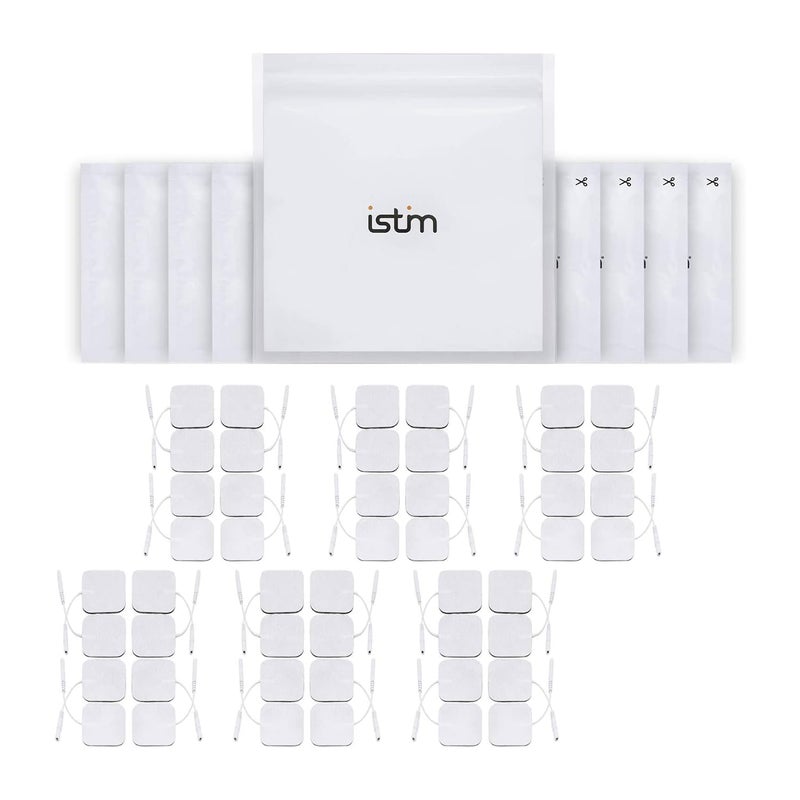 iSTIM Super Soft 2x2 TENS Unit Electrodes for TENS Massage EMS 100 Japanese Gel 2X2 48 Pieces