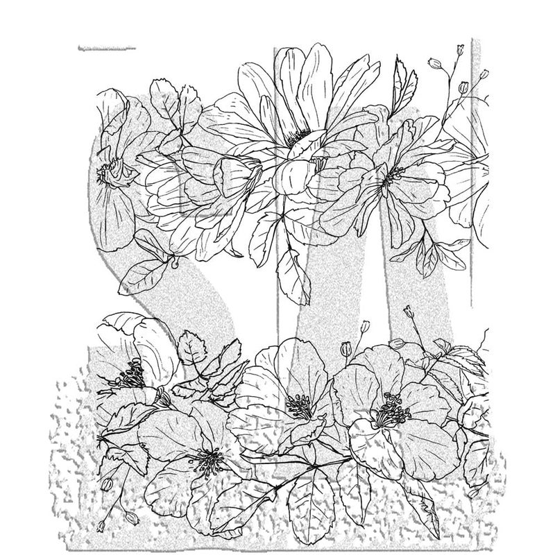 Tim Holtz Cling Mount Stamps Floral Trims  CMS461  Stampers Anonymous