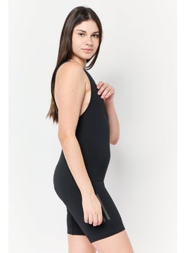 Adidas Women Sportswear Fit Sleeveless Cycling Leotard, Black  - Image 3