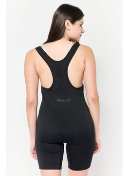 Adidas Women Sportswear Fit Sleeveless Cycling Leotard, Black  - Image 4