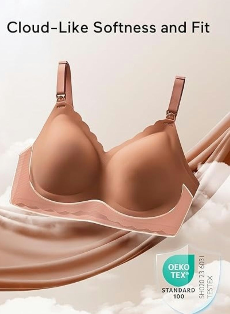 Lupantte حمالات صدر للرضاعة لراحة الأمومة حمالات صدر للحمل حمالات بدون درزات مع موسع إضافي - Image 2