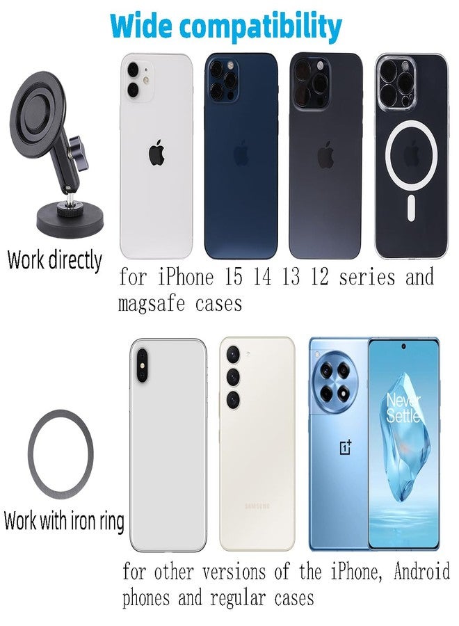 Leenconghui Gym Magnetic Phone Holder for MagSafe, Dual Magnetic Phone Mount for Gym Attach to Metal Surface, Compatible with iPhone 16 15 14 13 Pro Max MagSafe Case, 360° Adjustable, Perfect for Recording Video - Image 5